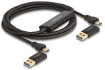 Delock USB Type-C 5 Gbps Adat kapcsoló kábel + KM kapcsoló 2 m (83014)