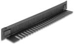 Delock 19 kefés csík kábeltartóval, eszközigénymentes 1U fekete (66552)