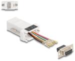 Delock D-Sub 9-tűs anya RJ45 anya összekötő adapter fehér (67105)