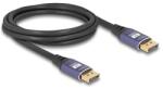 Delock DisplayPort kábel 8K 60 Hz 2 m lila fém (80601)