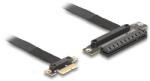 Delock Riser kártya PCI Express 3.0 x1 x1 apa x8-as bővítőhelyre, 30 cm-es kábellel (81496)