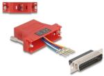 Delock D-Sub 25-tűs dugó RJ12 anya összekötő adapter piros (67094) - dellaprint