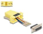Delock D-Sub 15-tűs anya RJ45 anya összekötő adapter sárga (67113) - dellaprint