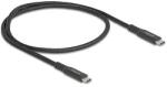 Delock USB 20 Gbps kábel USB Type-C apa - apa PD 3.0 100 W E-Marker 0, 5 m fekete fém (80023)