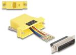 Delock D-Sub 25-tűs dugó RJ45 anya összekötő adapter sárga (67116) - dellaprint