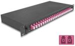 Delock 19 optikai szál összekötő doboz 24 x LC Duplex OM4 1U kompletten összeszerelve (67011)