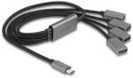Delock 4 portos USB 2.0 kábel hub USB Type-C csatlakozóval 60 cm (64210) - dellaprint