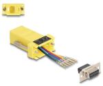 Delock D-Sub 9-tűs anya RJ12 anya összekötő adapter sárga (67081) - dellaprint