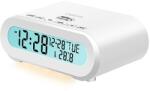 LogiLink Rádiós ébresztőóra, hőmérséklet, páratartalom, elalváskapcsoló, fehér (SC0121W)