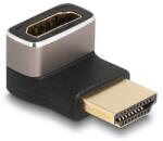Delock HDMI adapter apa - anya 90 lefelé néző csatlakozódugóval 8K 60 Hz szürke fém (60085)