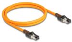 Delock RJ45 hálózati kábel USB Type-C porttal megtalálási, önazonosítási funkcióval Cat. 6A S/FTP 1 m narancssárga (80405)