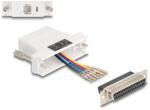 Delock D-Sub 25-tűs anya RJ12 anya összekötő adapter fehér (67098) - dellaprint