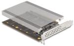 Delock PCI Express x16 kártya - 4 x belső NVMe M. 2 Key M hűtőbordával - elágazás (H x Sz 145 x 111 mm) (90210)
