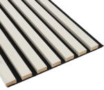 Decowall Lamella falpanel - fa hatású lécek filc hátlapon (260 cm x 30 cm) - erezett fehér tölgy lamella (1413017P)