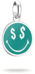 Thomas Sabo Connect SMILEYWORLD® zöld dollár szemű emoji charm - CC1296-664-6 (CC1296-664-6)
