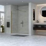 Erga Paris, Beépíthető zuhanykabin 110x200 cm, 8 mm-es átlátszó üveg, matt arany profil, ERG-V02-PARIS-110x200-CL-GB (ERG-V02-PARIS-110X200-CL-GB)