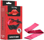 Wild Play - bandă pentru ochi din satin - negru-roz