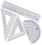  Legami vonalzókészlet, 4 részes, műanyag, hajlítható, képletek (RS0004)