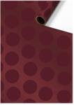  Stewo tek. csomagolópapír (70x150 cm) metál bordó, nagy pöttyös, Vanda (2528513224)