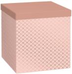  Stewo ajándékdoboz (23x24x23 cm) púder, fényes geometriai mintás (2551513698)
