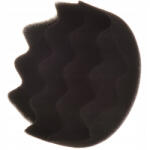  Polírozó szivacs, hullámos, puha, tépőzáras korong, gofrimintás, fekete, 100 mm