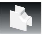 KOPOS Parapetcsatorna belső sarok 60X60-hoz szimmetrikus 90° fényesfehér műanyag PVC EKE KOPOS - 8545_HB (8545_HB)