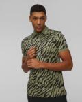J Lindeberg Polo Tehnic Pentru Bărbați J. lindeberg Tour Tech Print Polo Verde și Negru