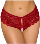 Cottelli Collection - nyitott csipke bugyi (piros) (23109703041) - szexshop