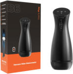 Men's Play - szívó, rezgő maszturbátor melegítő funkcióval (fekete) - szexshop