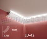  Ld-42 Декоративен профил за скрито led осветление ► 2метра (ld42)