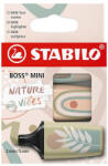 STABILO Szövegkiemelő Stabilo Boss Mini Naturevibes 3 db-os klt. (bőrszín, földzöld, sárzöld) (07/03-72) - papir-bolt