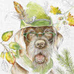 Kert és Otthonbolt Vadászkutyás 3 rétegű szalvéta, 16, 5 x 16, 5 cm (L1080245)