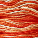  Ispe osztott hímzőfonal 8m színátmenetes 023 - Narancsos