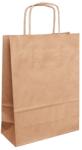  Sodrottfüles papírtáska, papírszatyor 18x24+8cm barna 100db/csomag (SZID-02542)
