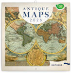 Realsystem Falinaptár képes lemeznaptár 300x300mm, Antique Maps Realsystem 2026 (6097-AN) - officefirst