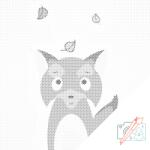  PontPöttyöző - Rókaklub Méret: 50x50cm, Keretezés: Kartonlemezen, Szín: Kék