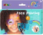 Avenir Trusa make-up pictura fata cu sabloane incluse si sase culori non-alergice - Curcubeu si stele (BTS236031)