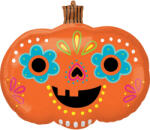 Amscan Balon din folie de dovleac - Dia de Los Muertos 60 x 58 cm