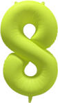 Amscan Balon folie cu numărul 8 - Galben neon 86 cm