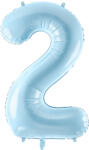  2 szám kék fólia lufi