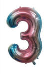  3 szám szivárvány lufi