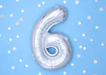  6 szám ezüst kis lufi - partyzunk