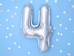  4 szám ezüst kis lufi - partyzunk