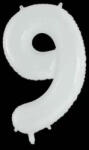  9 szám fehér fólia lufi - partyzunk