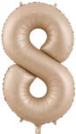  8 szám karamell barna lufi - partyzunk