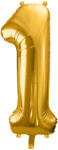  1 szám arany fólia lufi