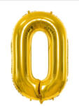  0 szám arany fólia lufi
