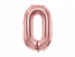  0 szám rosegold fólia lufi