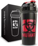 MUTANT Red Biohazard Logo Matte Black Stainless Steel