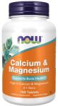 NOW NOW Calcium & Magnesium, 100 Tablets